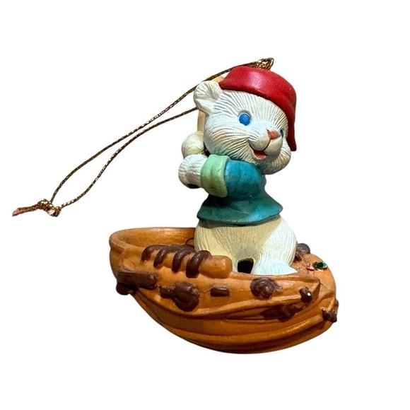 Trim a Home Collectible Tree Charm 'Mouse Playing Baseball' Ornament Vintage - Picture 1 of 6